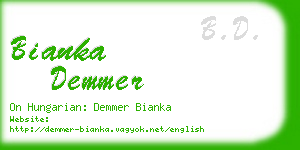 bianka demmer business card